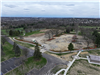 Aerial view of leveled land for new park development