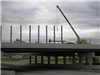 Workers From Security Fence Begin Work on the Bridge's Architectural Details