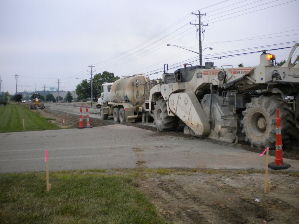 Full Depth Reclamation on the East Side of Seward Road