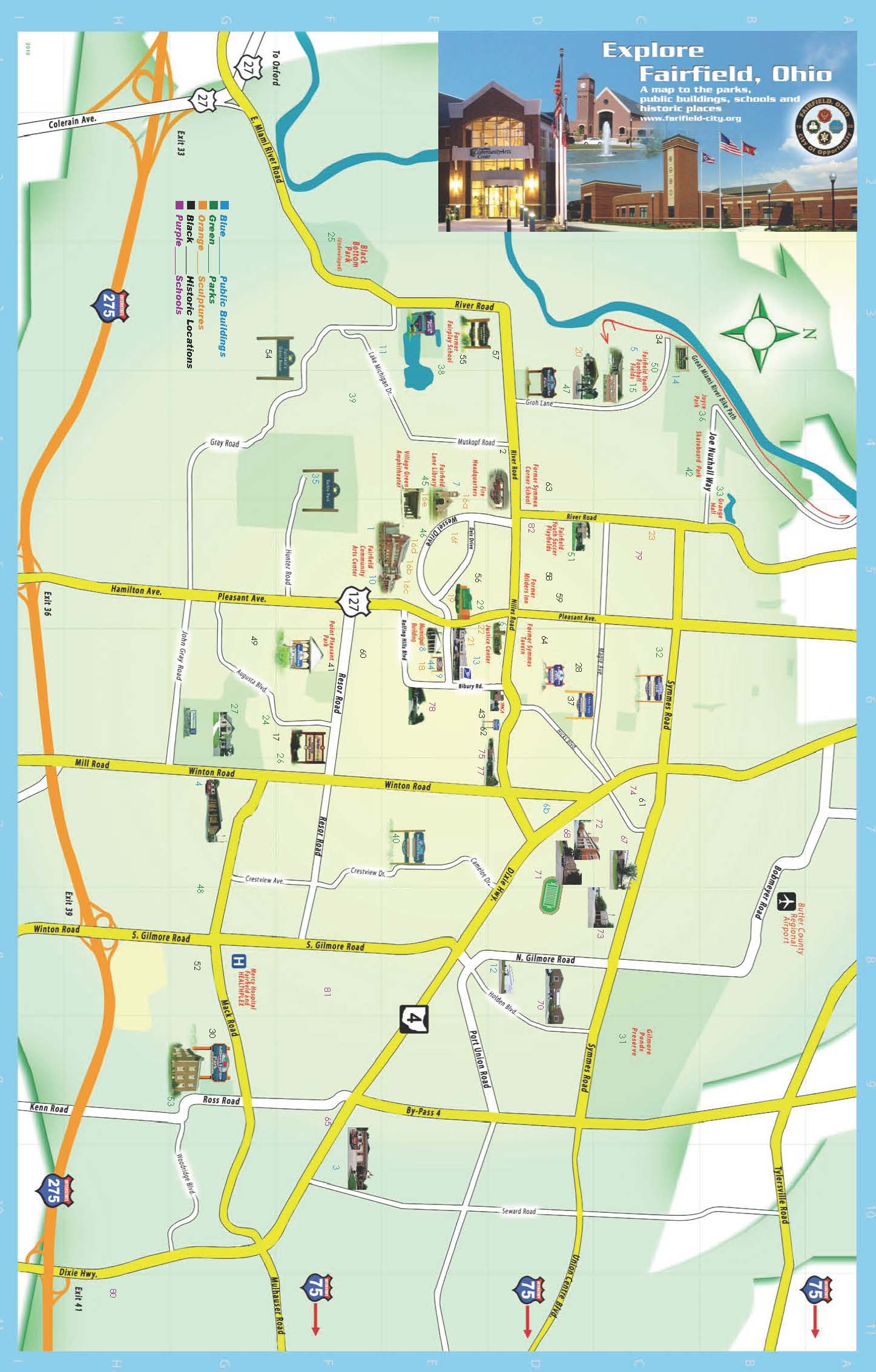 Explore Fairfield Map pg 1