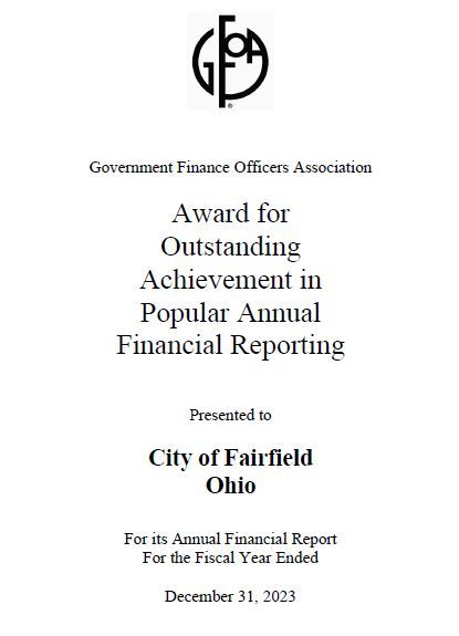 PAFR 2023 Certificate