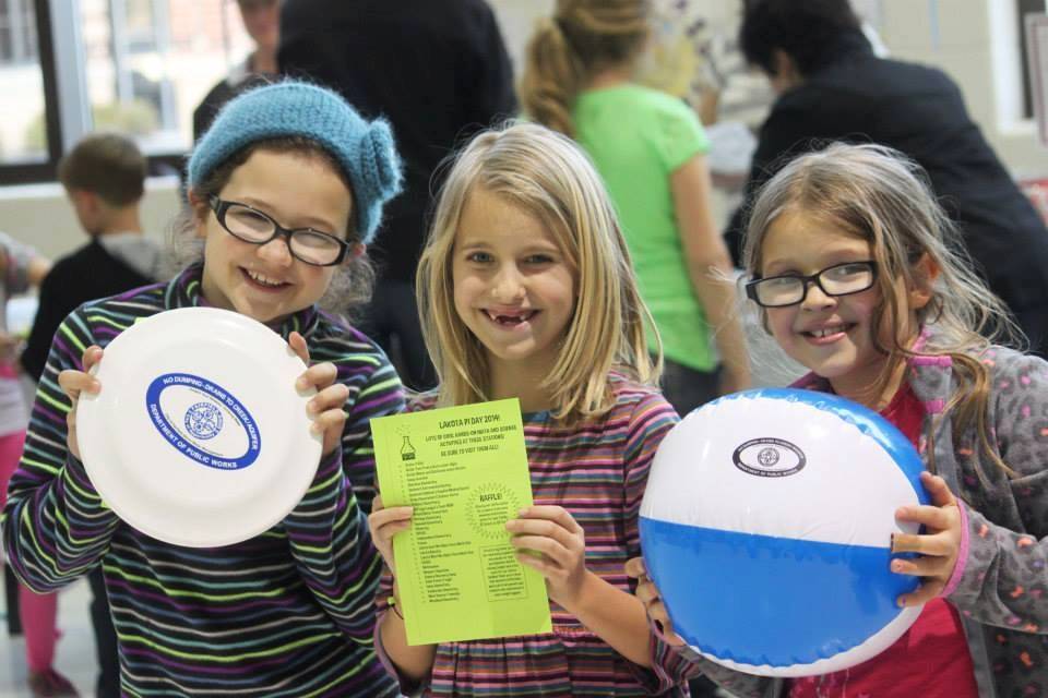 Children with promotional items